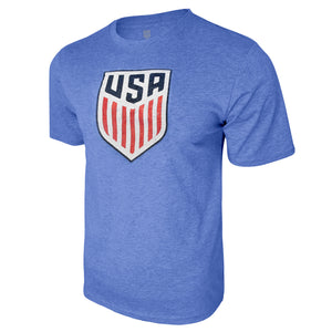 Icon Sports U.S. Soccer Federation USMNT Logo Adult T-Shirt Sky Blue Logo