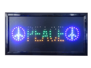 19x10 Neon Sign LED Lighting - 2 Swtiches: Power & Animation for Business Identification by Tripact Inc - Peace