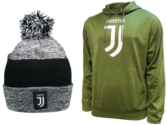 Icon Sports Juventus Soccer Hoodie and Beanie combo 12