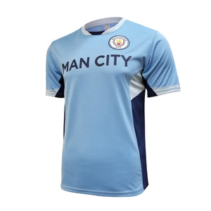Icon Sports Men Manchester City Officially Licensed Soccer Poly Shirt Jersey -MC85PF01