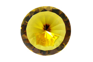 Tripact 120 mm Original Color Yellow Diamond Shaped Jewel Crystal Paperweight