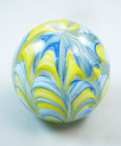 M Design Art Handcraft Light Blue Bubble Glass Paperweight