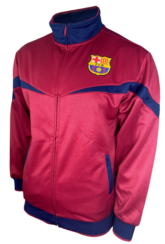 Icon Sports Men FC Barcelona Officially Licensed Zipper Soccer Jacket 010